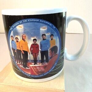 EUC Vintage 1991 Star Trek Coffee Cup Mug "Beam Us Down Scotty"